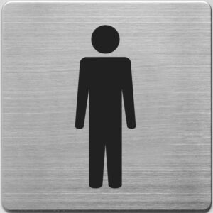 Aluminijumski piktogram samolepljivi – muški toalet