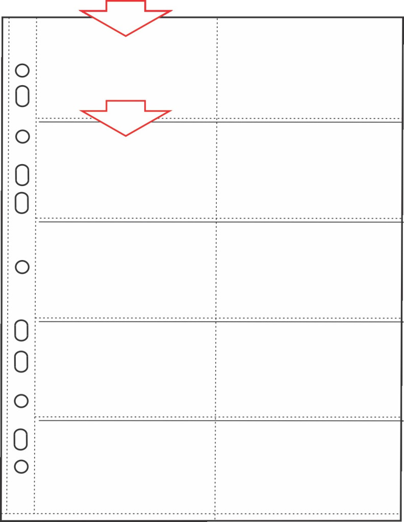 Folija za vizit karte, za 20 kartica, 1/10