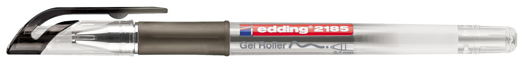 Gel roler E-2185 Crystaljelly 0,7mm crna