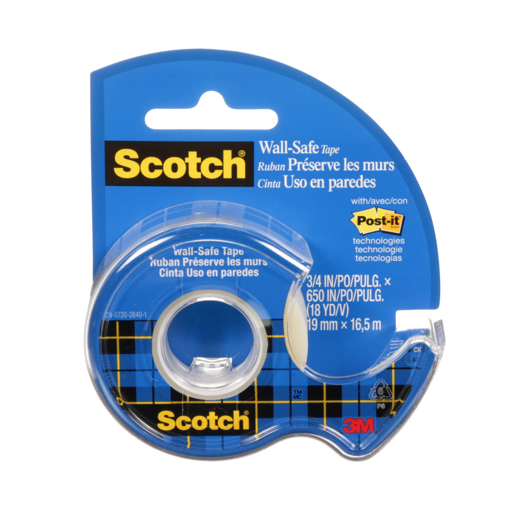 Lepljiva traka Scotch Wall-safe na stalku, 19mmx16,5m