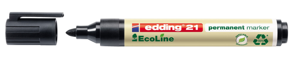 Marker permanent E-21 EcoLine 1,5-3mm, zaobljeni crna