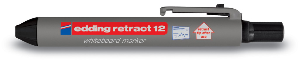 Marker za belu tablu E-12 Retract 1,5-3mm crna