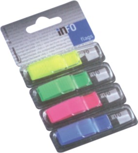 Page marker INFO FLAGS 4x12,5x43 mm, 4x36l, 4 boje sortirano