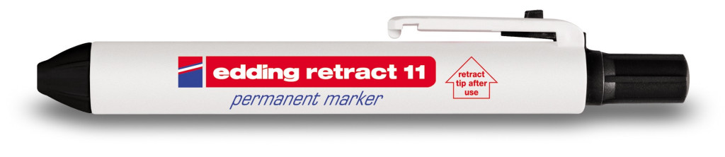 Permanent marker E-11 Retract 1,5-3mm crna