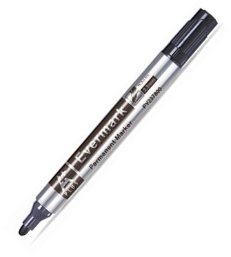 Permanent marker Evermark PY237800 obli vrh 2,5 mm crna