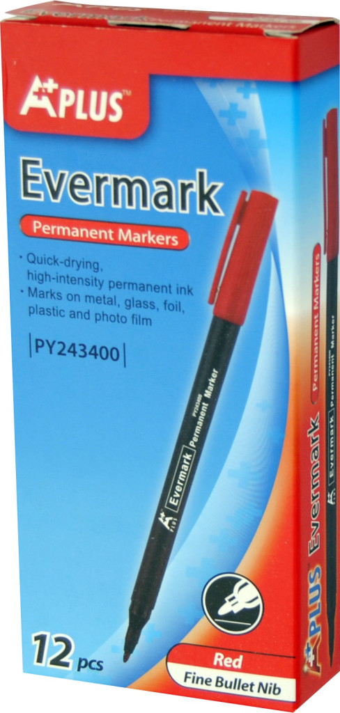 Permanent marker u slim kućištu PY243400, 1mm crvena