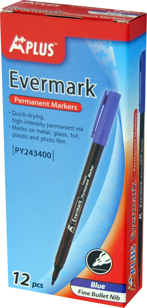 Permanent marker u slim kućištu PY243400, 1mm plava