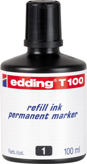 Permanent mastilo Edding T-100, 100ml crna