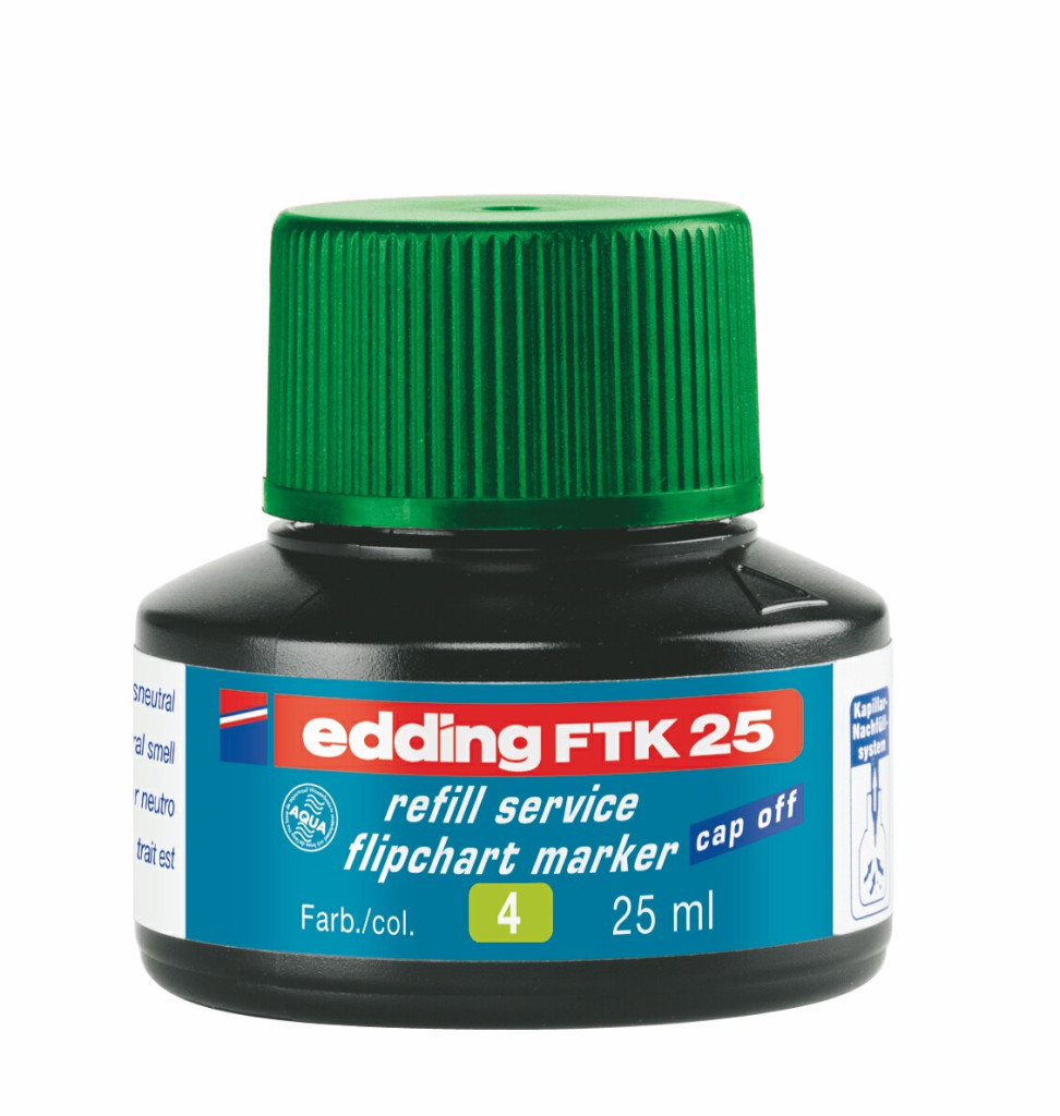 Refil za flipchart markere E-FTK 25, 25ml zelena