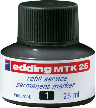 Refil za permanent markere E-MTK 25, 25ml crna
