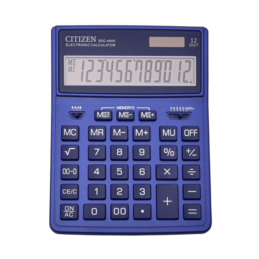 Stoni kalkulator CITIZEN SDC-444 color, 12 cifara plava