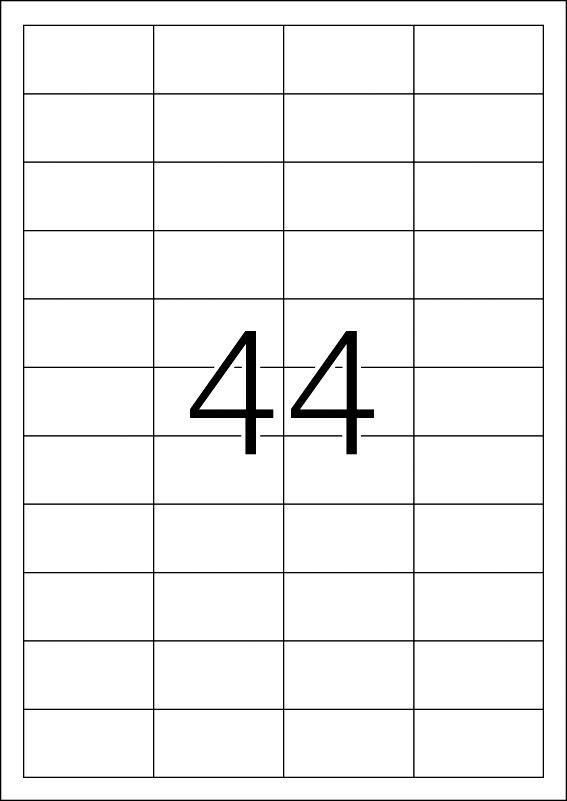 Etikete 48,3x25,4 A4/44 1/100 bela