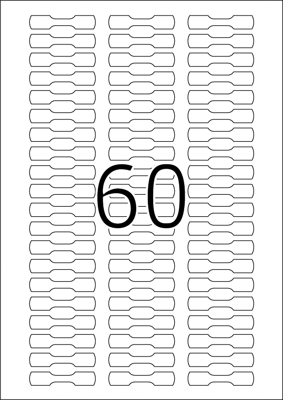 Etikete prsten 10x49 A4/60 1/1500 bela