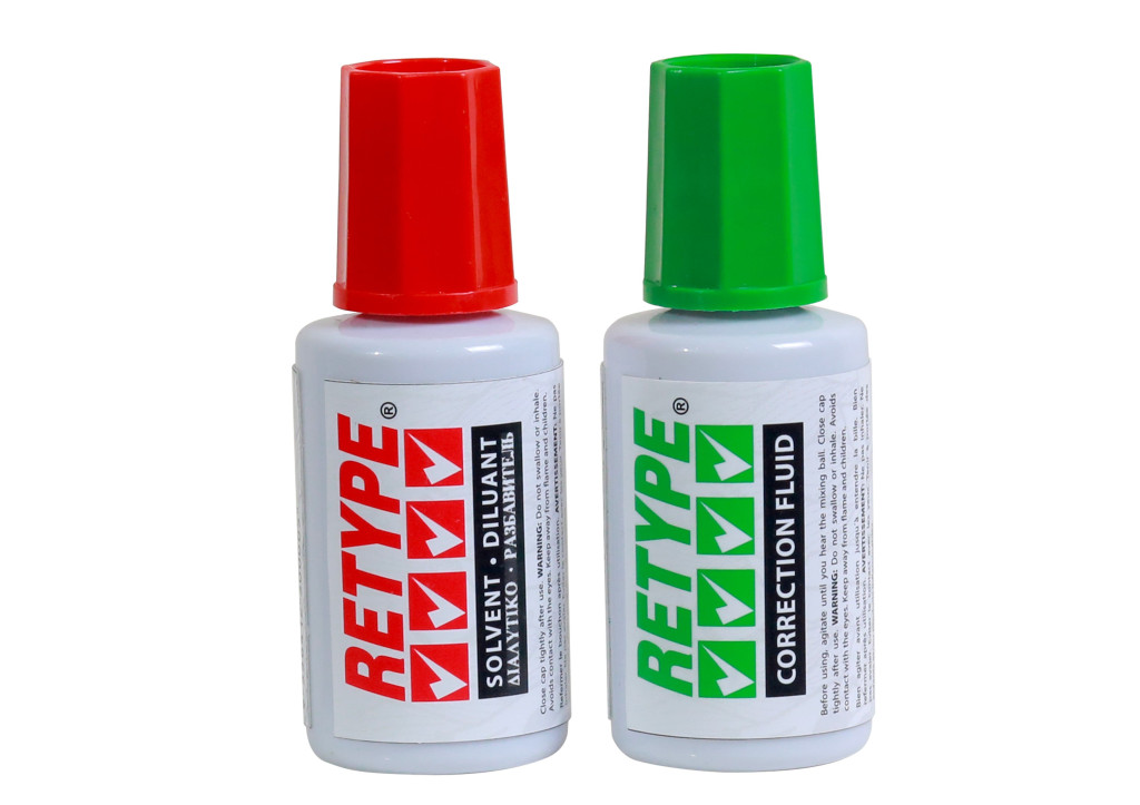Korektor + razređivač solvent set 1/2, 20 ml, Retype original Korektor + razređivač solvent set 1/2, 20 ml, Retype original