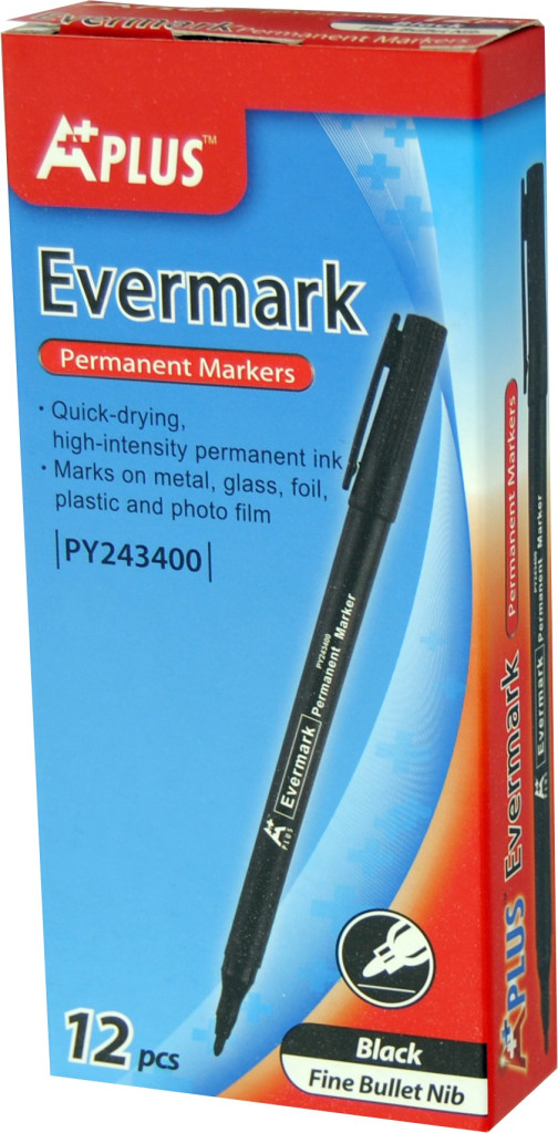 Permanent marker u slim kućištu PY243400, 1mm crna