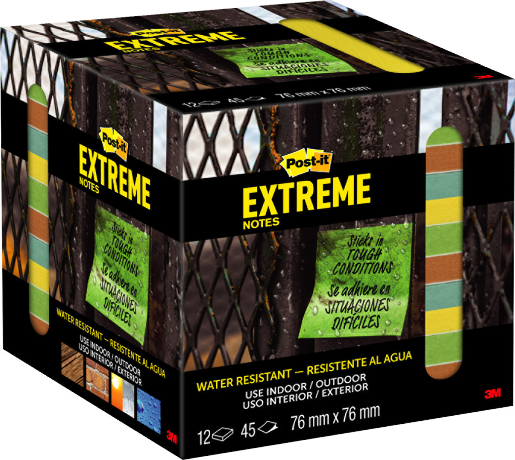 Post-it® Extreme Notes 76mmx76mm, 45 listova, pak