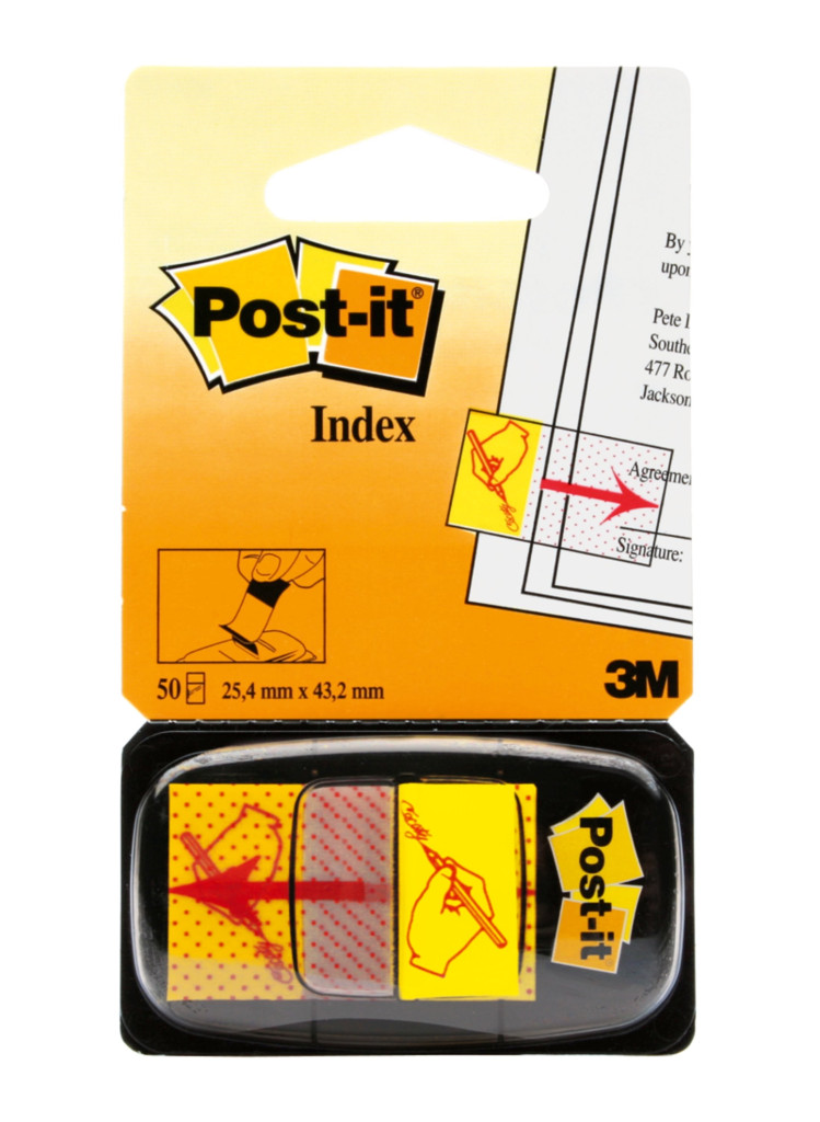 Post-it index "Sign Here", 50 listića, 25,4x43,2mm 680-031