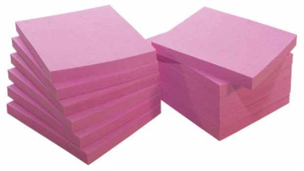 Samolepljivi blokčići 75x75 blistave boje roze