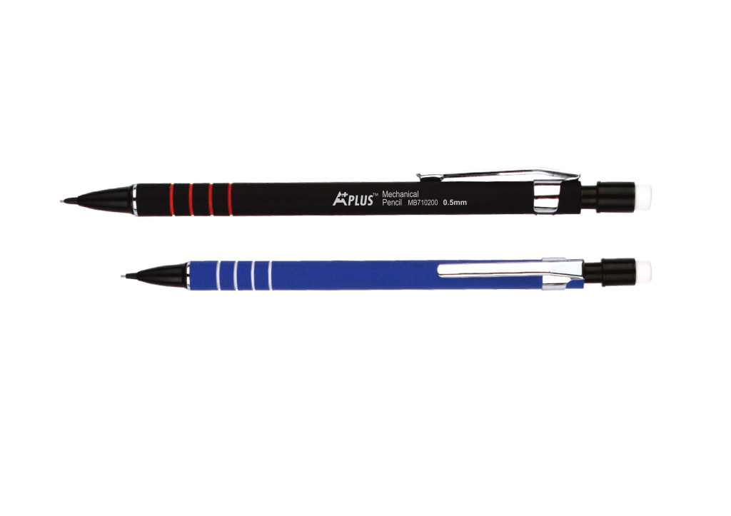 Tehnička olovka 0,5mm gumirana, metalna klipsa MB710200 crna