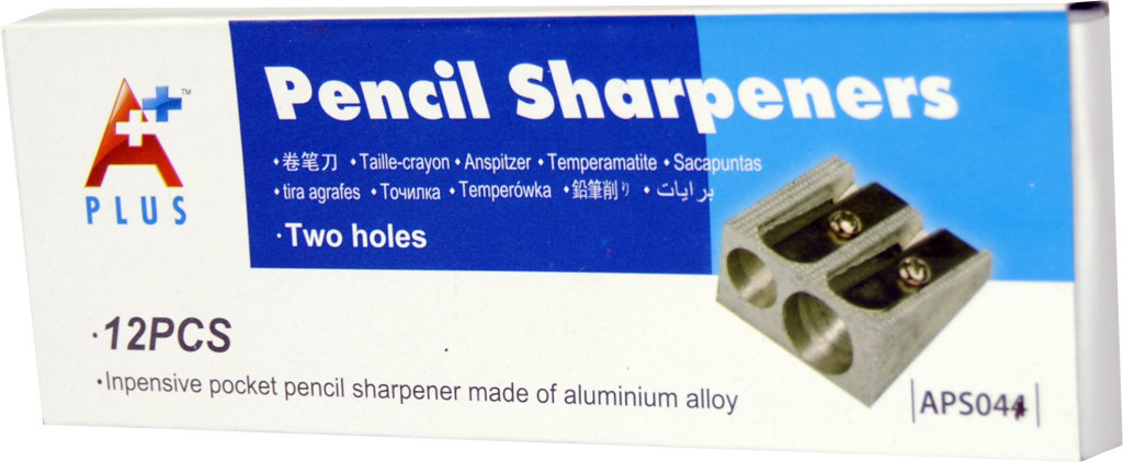 Aluminijumski zarezač za olovke sa dva otvora APS044