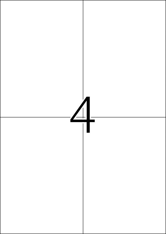 Etikete 105X148 A4/4 1/100 plava Etikete 105X148 A4/4 1/100 plava