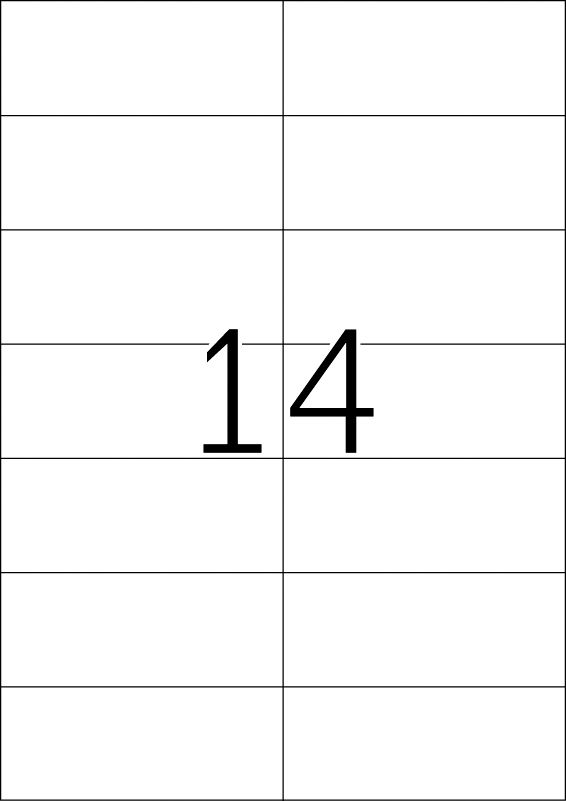 Etikete 105x42,3 A4/14 1/25 bela