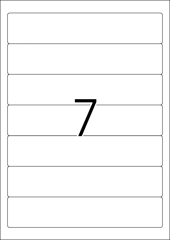 Etikete 192x38, za uski registrator A4/7 1/20 crve Etikete 192x38, za uski registrator A4/7 1/20 crve