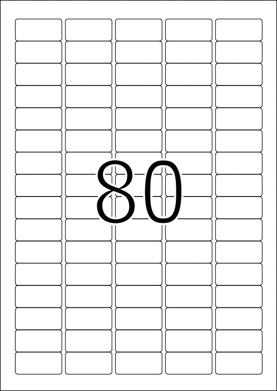 Etikete 35x16,9 A4/80 1/25 removable (4345)