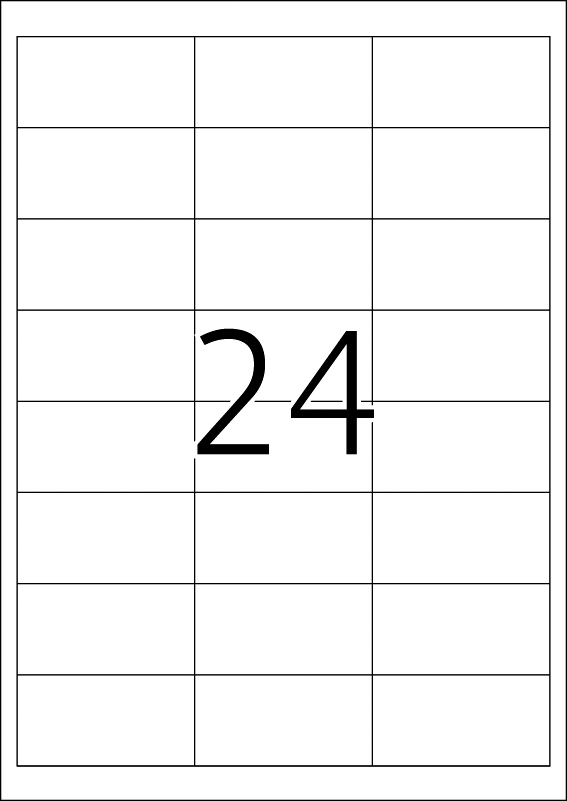 Etikete 66x33,8 A4/24 1/25 transparent Etikete 66x33,8 A4/24 1/25 transparent