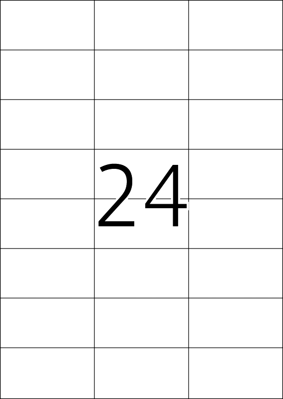 Etikete 70X37 A4/24 1/20 crvena