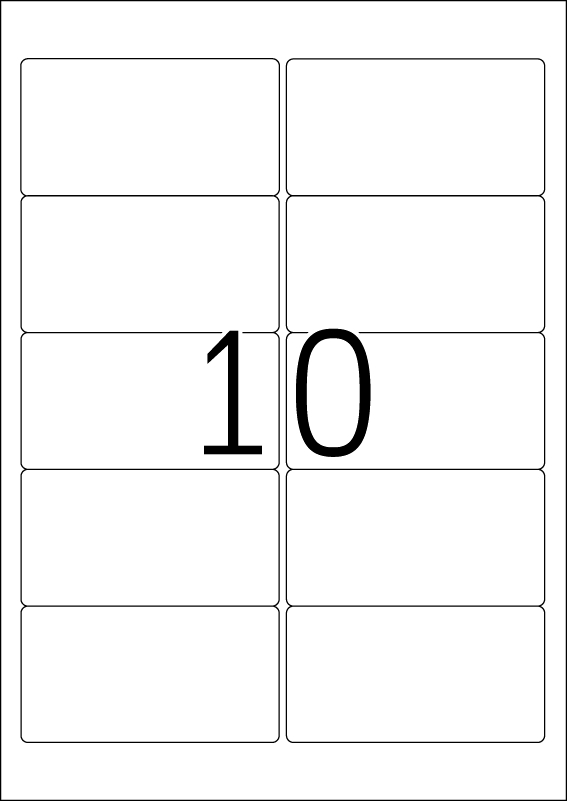 Etikete 96X50,8 A4/10 1/25 srebrna