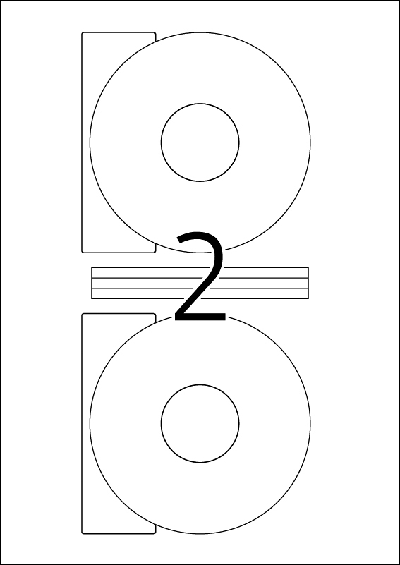 Etikete za CD 116 A4/2 1/25 bela