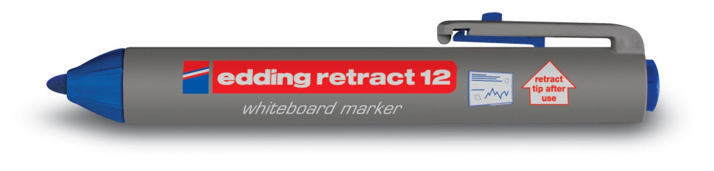 Marker za belu tablu E-12 Retract 1,5-3mm plava