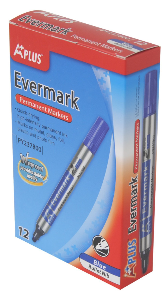 Permanent marker Evermark PY237800 obli vrh 2,5 mm crna