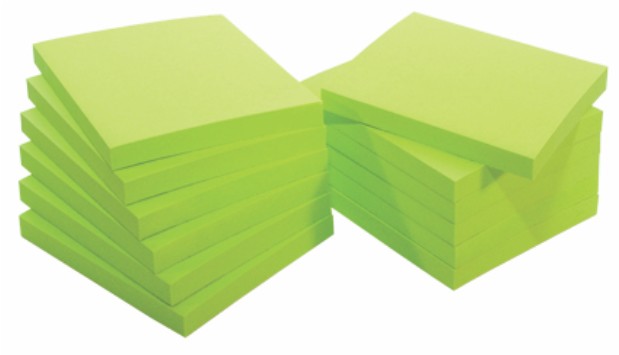 Samolepljivi blokčići 75x75 blistave boje zelena