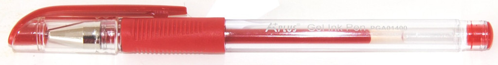 Gel roler 0,6 mm sa gumenim gripom GA108900 crvena