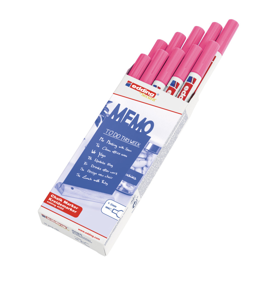 Marker za staklo CHALK MARKER E-4085 1-2mm neon roze