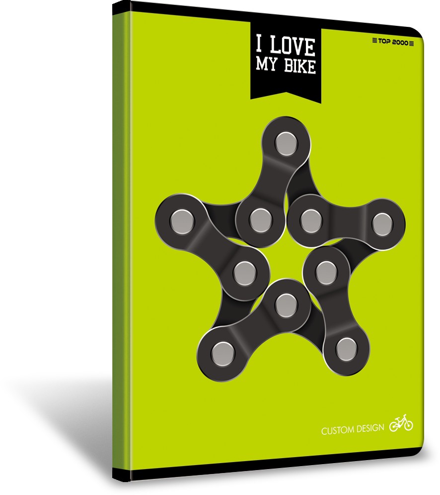 Sveska A5 Premium 80 lista I Love My Bike, 70g, margine karo Sveska A5 Premium 80 lista I Love My Bike, 70g, margine karo
