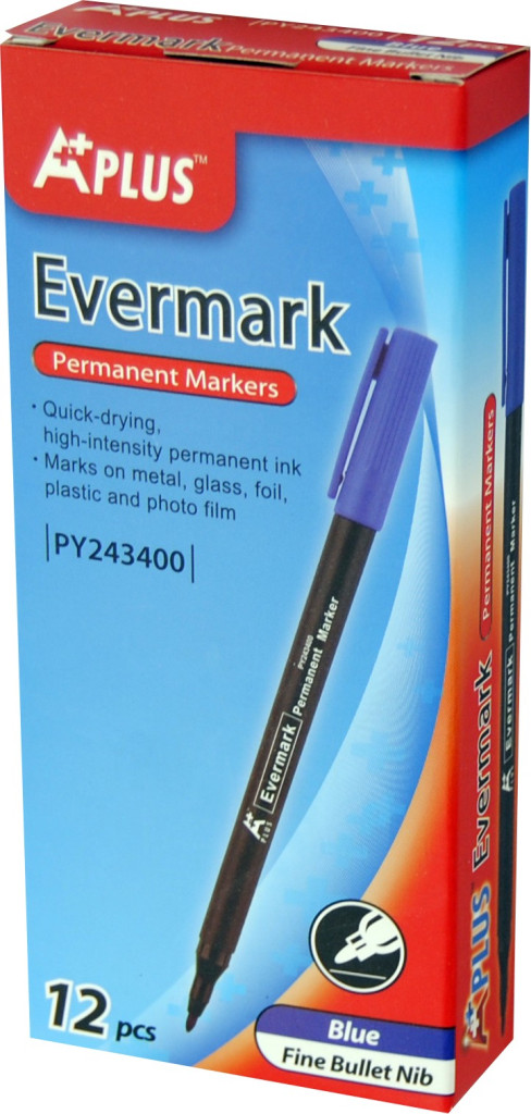 Permanent marker u slim kućištu PY243400, 1mm crna