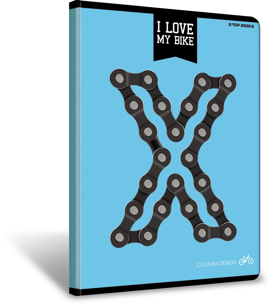 Sveska A5 Premium 80 lista I Love My Bike, 70g, margine karo Sveska A5 Premium 80 lista I Love My Bike, 70g, margine karo