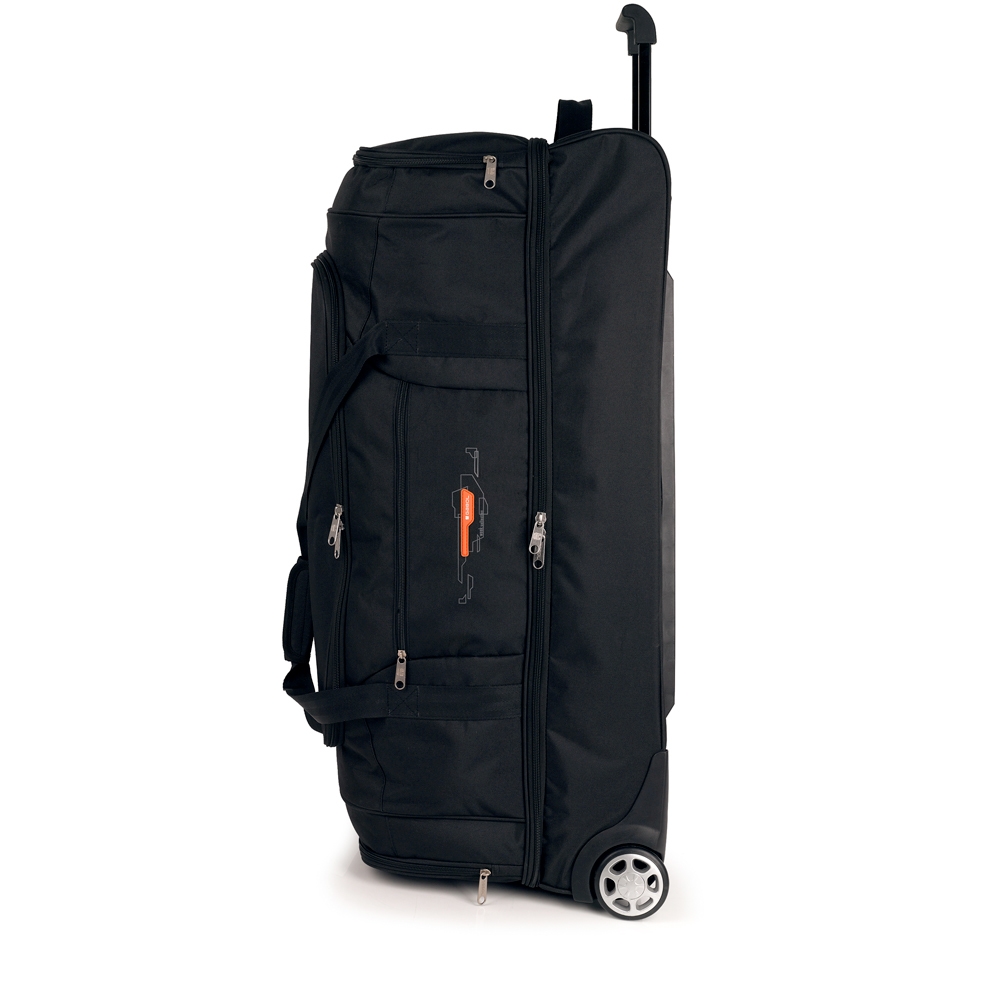 Torba putna sa točkićima 2 odeljka 83x39x36 cm eko tekstil 116l/3,4 kg Week Eco crna