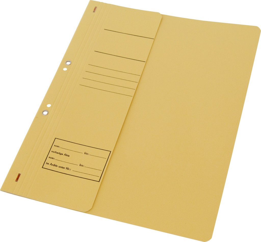 Fascikle za registrator  A4, skraćena korica žuta