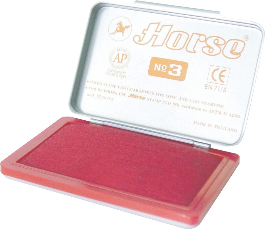 Horse original jastuče za pečate metalno H-03, 54x85 mm crvena