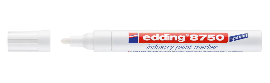 Industrijski paint marker E-8750 2-4mm bela