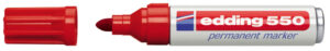 Marker permanent E-550 3-4mm crvena