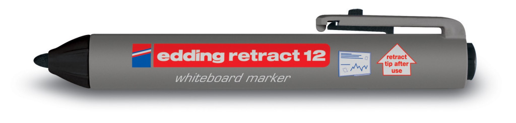 Marker za belu tablu E-12 Retract 1,5-3mm crna