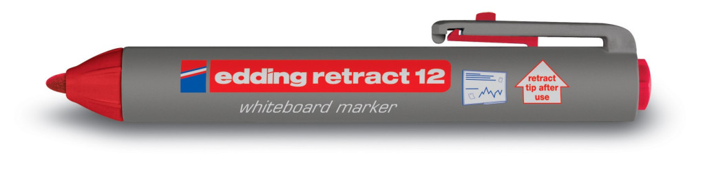 Marker za belu tablu E-12 Retract 1,5-3mm crvena Marker za belu tablu E-12 Retract 1,5-3mm crvena