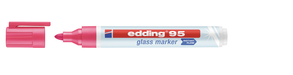 Marker za staklenu tablu E-95 1,5-3mm, zaobljeni roze