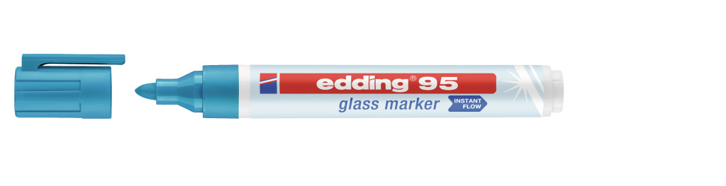 Marker za staklenu tablu E-95 1,5-3mm, zaobljeni svetlo plava