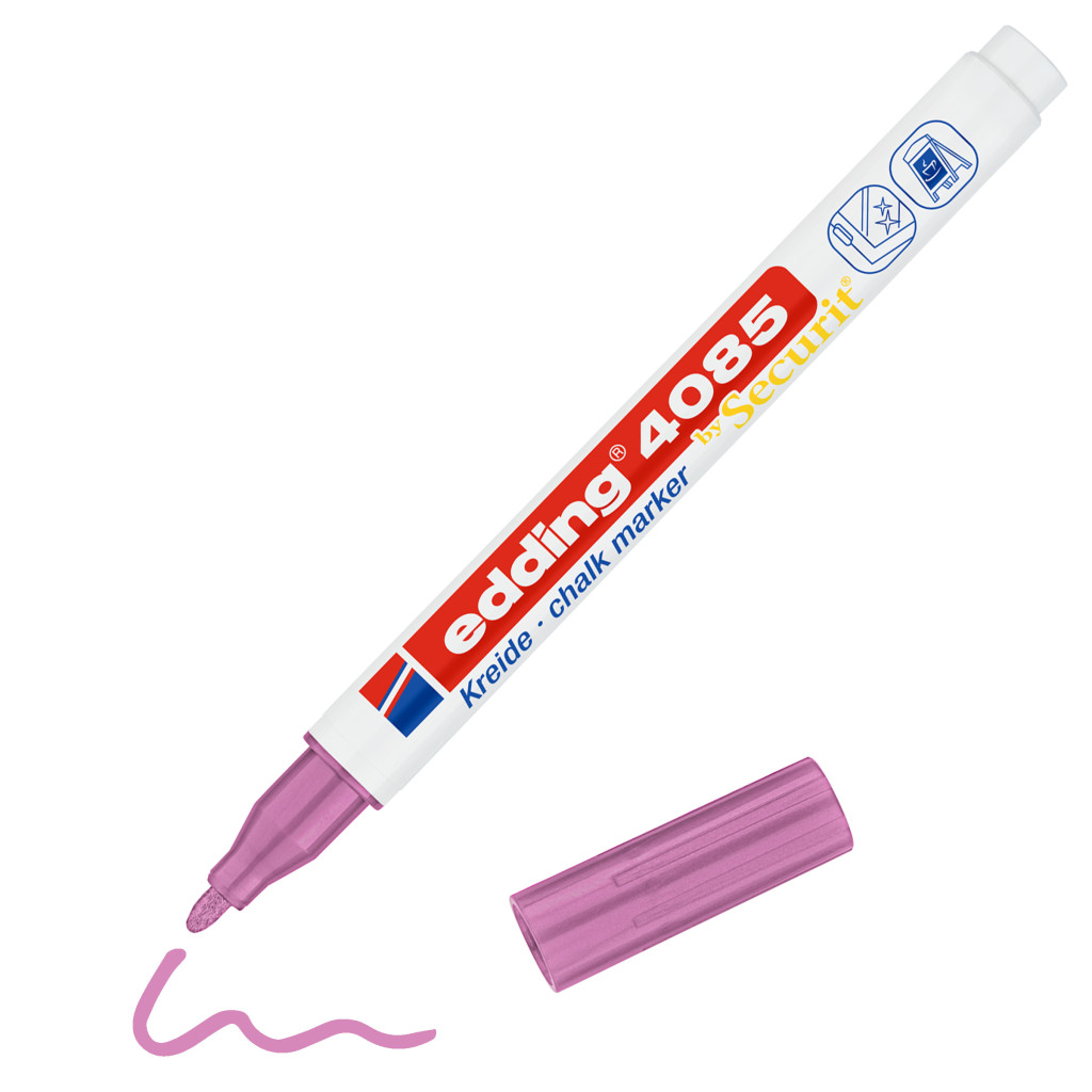 Marker za staklo CHALK MARKER E-4085 1-2mm metalik roze